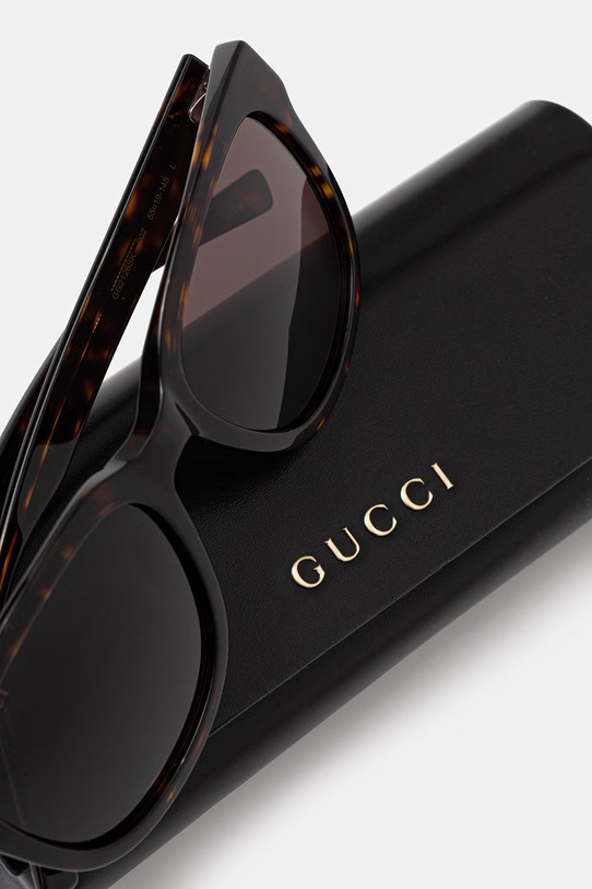 Akcesoria Gucci okulary przeciwsłoneczne wayfarer damskie GG2126SK brązowy