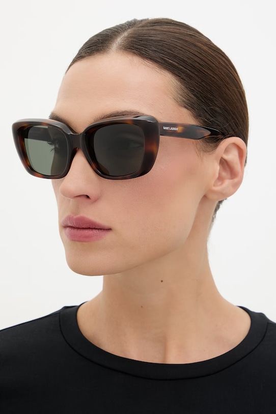 Saint Laurent слънчеви очила дамски кафяв SL.857