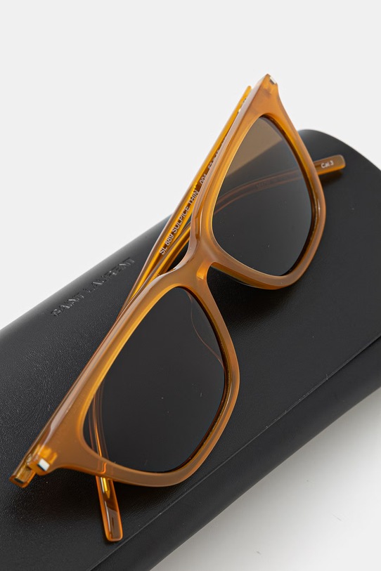 Akcesoria Saint Laurent okulary przeciwsłoneczne wayfarer damskie SL.889.SULPICE.THIN brązowy