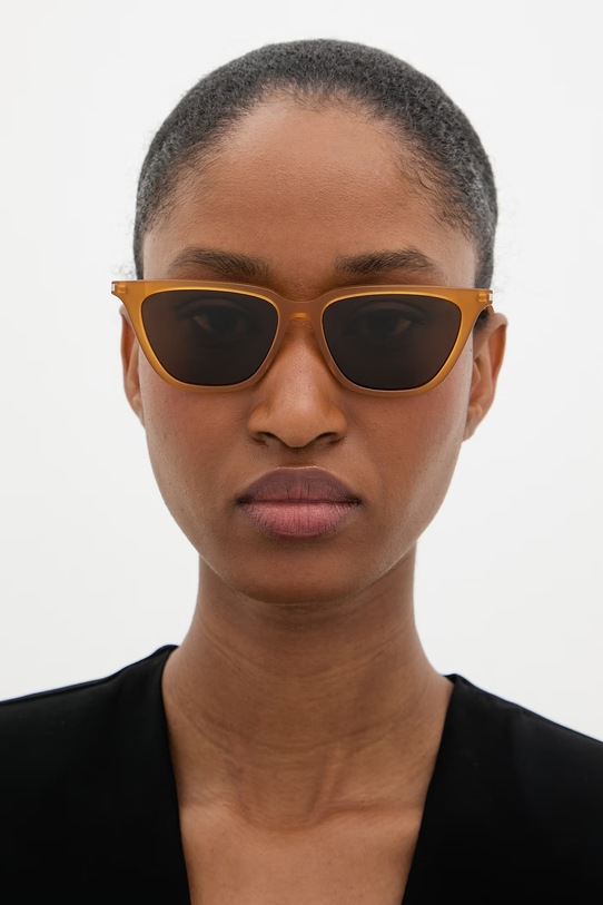 Saint Laurent okulary przeciwsłoneczne wayfarer damskie SL.889.SULPICE.THIN brązowy