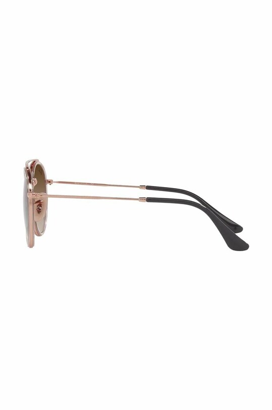 Ray-Ban okulary przeciwsłoneczne dziecięce Round Double Bridge brązowy 0RJ9647S