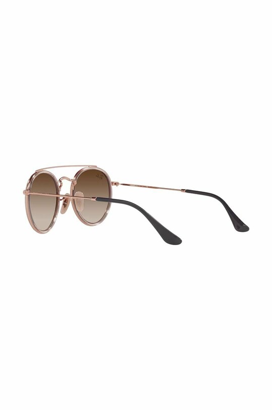 Ray-Ban okulary przeciwsłoneczne dziecięce Round Double Bridge 0RJ9647S brązowy
