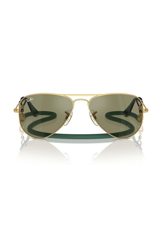Ray-Ban okulary przeciwsłoneczne dziecięce JUNIOR AVIATOR 0RJ9506S.PPYH zielony AA00