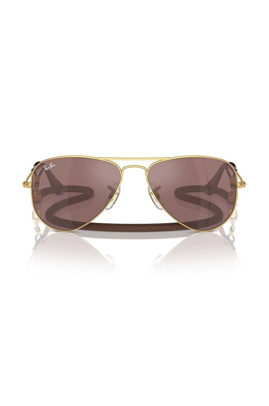 Ray-Ban okulary przeciwsłoneczne dziecięce JUNIOR AVIATOR 0RJ9506S.PPYH brązowy AA00