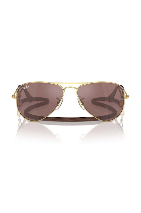 Παιδικά γυαλιά ηλίου Ray-Ban JUNIOR AVIATOR 0RJ9506S.PPYH καφέ AA00