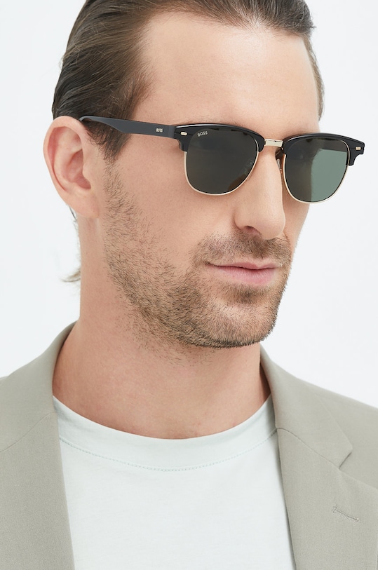 BOSS ochelari de soare transparent negru BOSS.1381/S