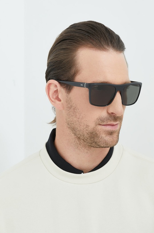 BOSS ochelari de soare transparent negru BOSS.1375/S