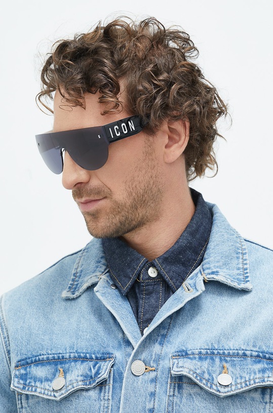 DSQUARED2 okulary przeciwsłoneczne geometryczne czarny ICON.0002/S