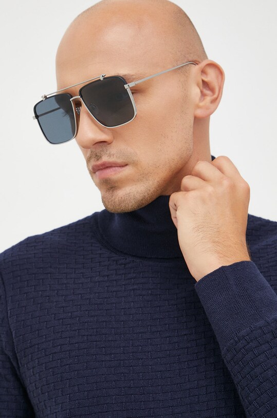 Alexander McQueen ochelari de soare uniforme bleumarin AM0336S