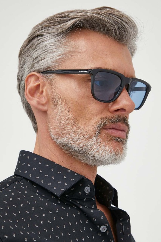 Burberry okulary przeciwsłoneczne GEORGE jednolita czarny 0BE4381U