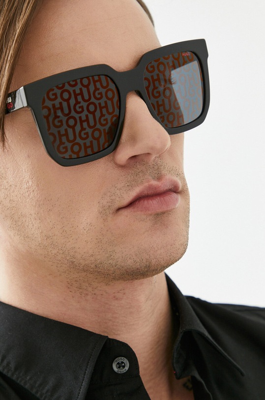 HUGO ochelari de soare uniforme negru HG.1218/S