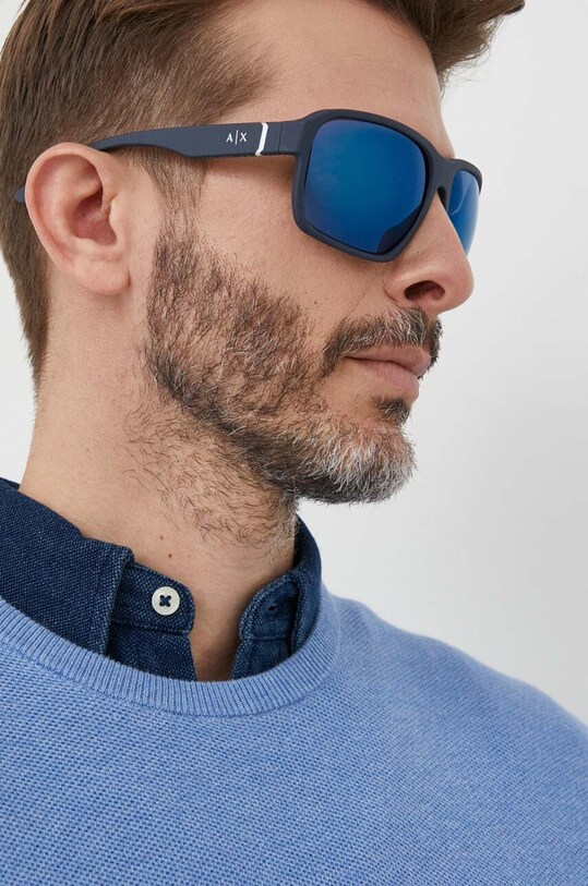 Armani Exchange okulary przeciwsłoneczne 0AX4131SU niebieski AA00