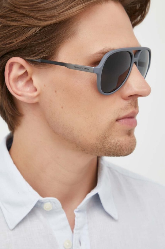 Armani Exchange okulary przeciwsłoneczne pilotki szary 0AX4133S