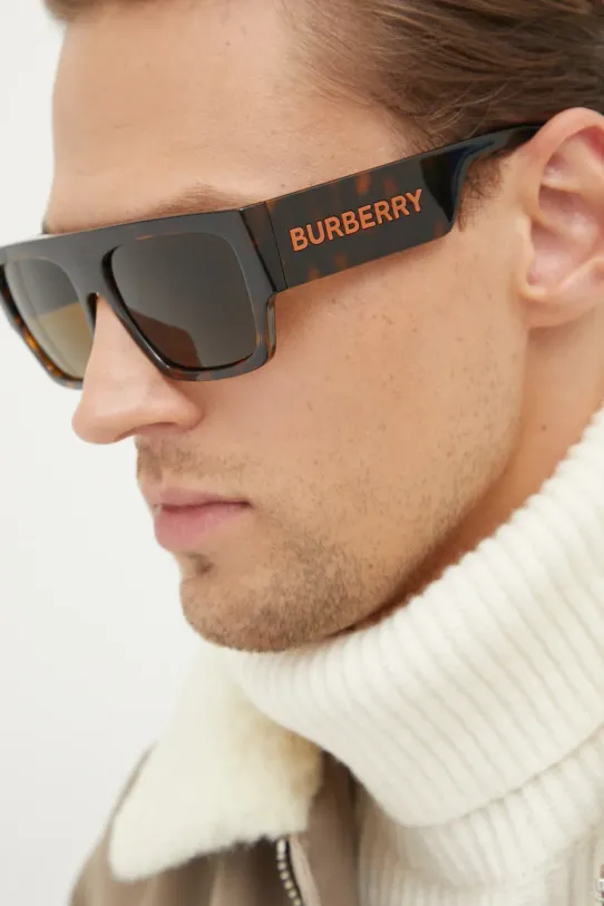 Burberry okulary przeciwsłoneczne MICAH prostokątne brązowy 0BE4397U