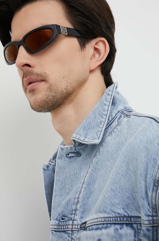 Сонцезахисні окуляри HUGO прямокутна чорний HG.1255/S