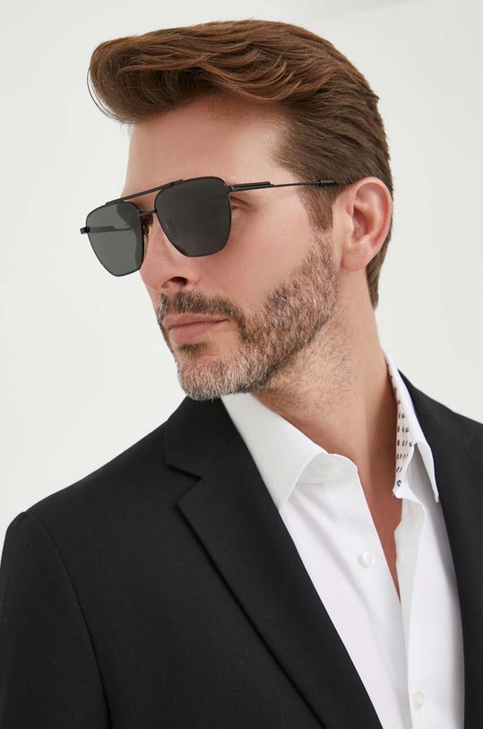 Bottega Veneta okulary przeciwsłoneczne jednolita czarny BV1236S