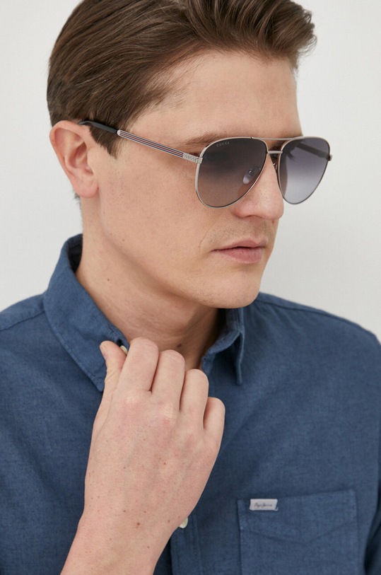 Gucci okulary przeciwsłoneczne gradientowa szary GG1233SA