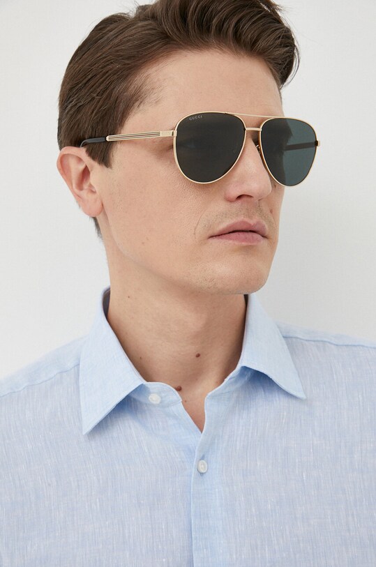 Gucci okulary przeciwsłoneczne gradientowa złoty GG1233SA