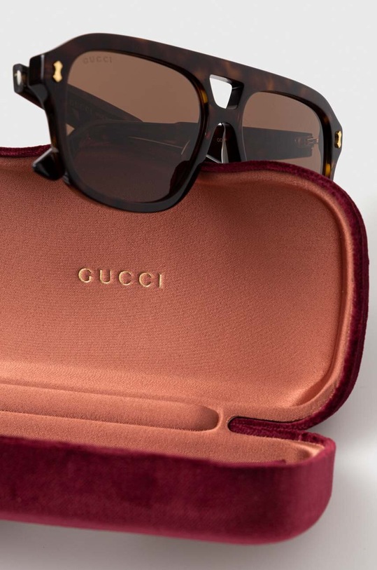 Gucci okulary przeciwsłoneczne brązowy GG1263S