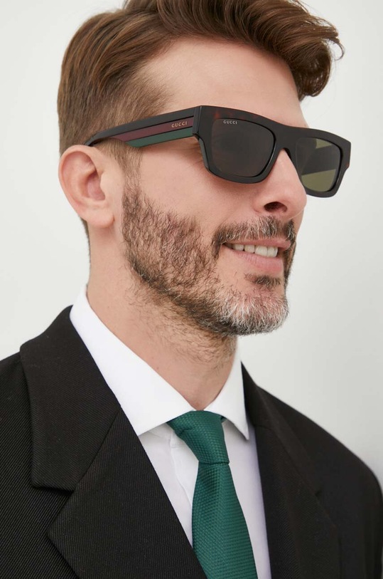 Gucci okulary przeciwsłoneczne jednolita brązowy GG1301S