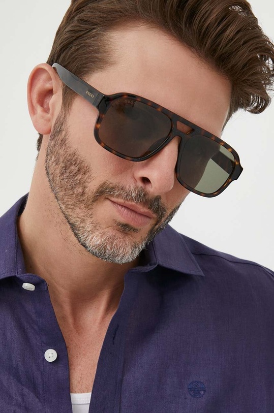 Gucci ochelari de soare uniforme maro GG1342S