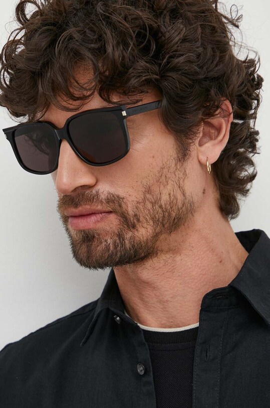 Slnečné okuliare Saint Laurent hladký čierna SL.599