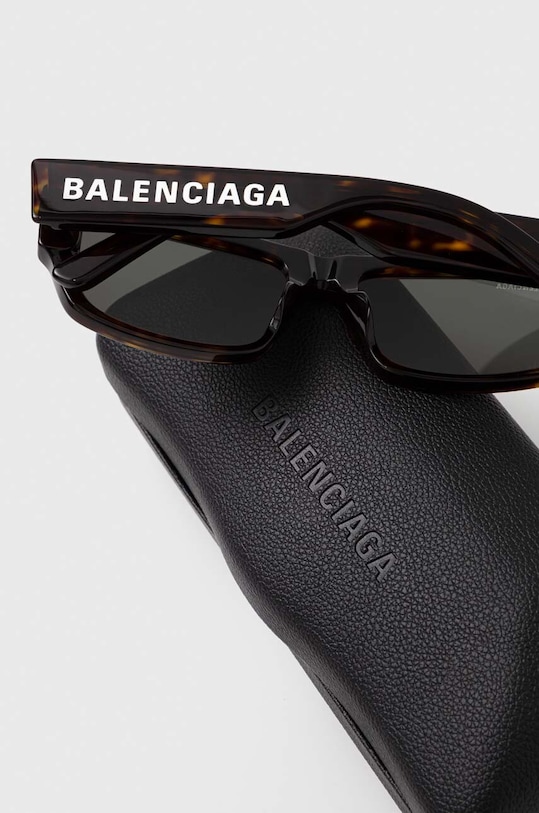Balenciaga okulary przeciwsłoneczne brązowy BB0261SA