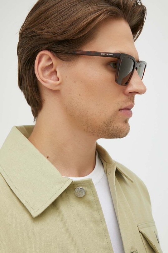 Saint Laurent okulary przeciwsłoneczne SL.500 brązowy