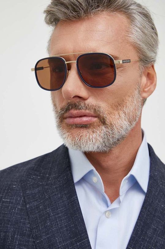 Gucci okulary przeciwsłoneczne pilotki brązowy GG1310S
