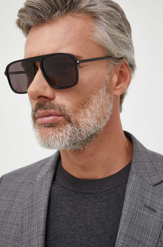 Saint Laurent occhiali da sole a tinta unita nero SL.590