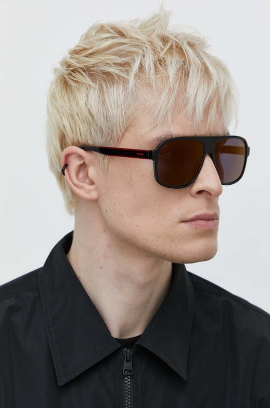 HUGO okulary przeciwsłoneczne jednolita czarny HG.1296/S