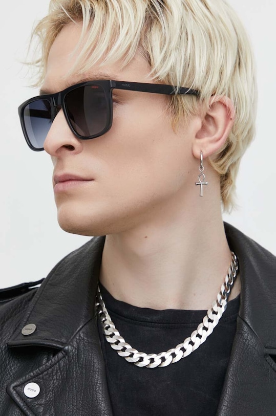 HUGO okulary przeciwsłoneczne jednolita czarny HG.1304/S