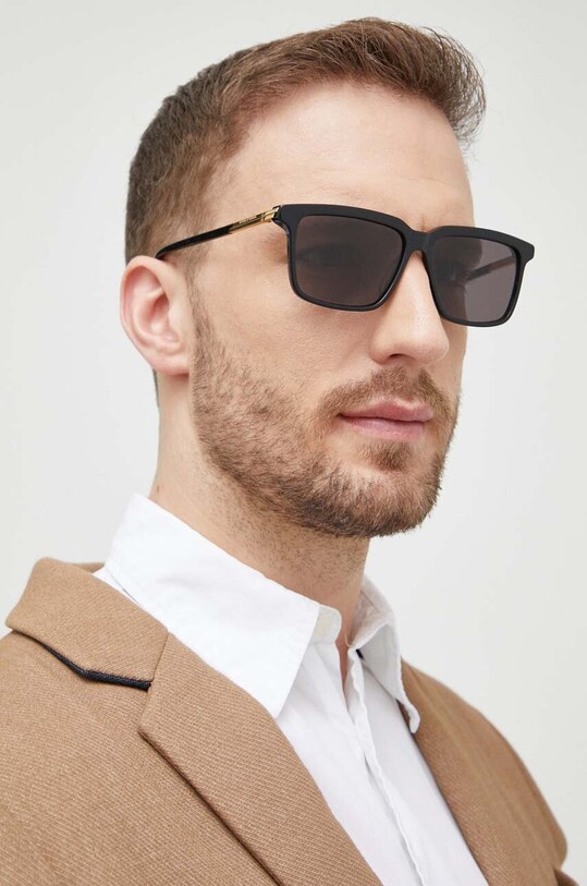 Bottega Veneta okulary przeciwsłoneczne jednolita czarny BV1261S
