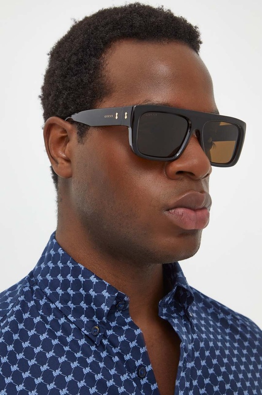 Gucci okulary przeciwsłoneczne jednolita brązowy GG1461S