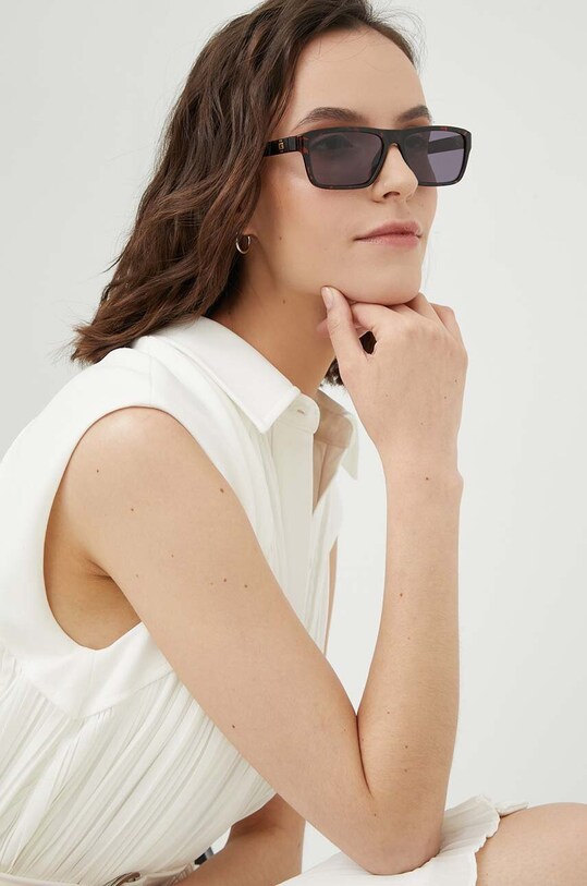 Guess okulary przeciwsłoneczne brązowy GU00085.5552Y