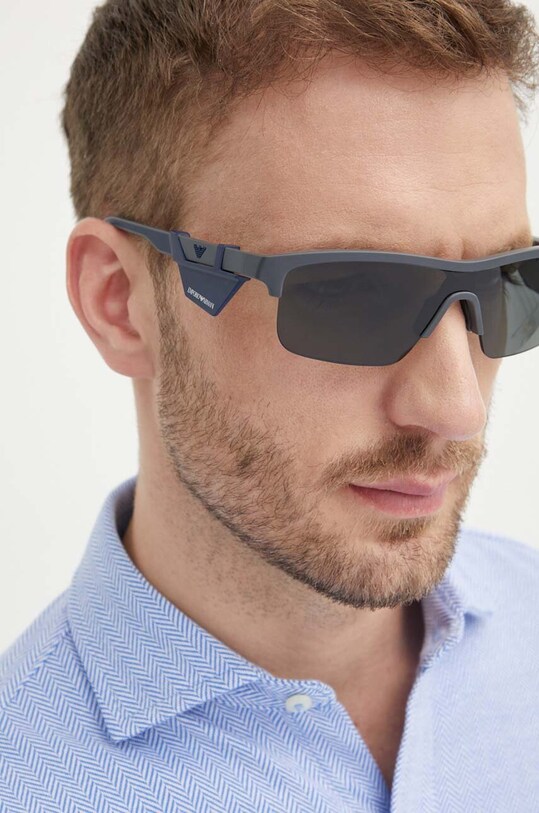 Emporio Armani okulary przeciwsłoneczne prostokątne szary 0EA4218