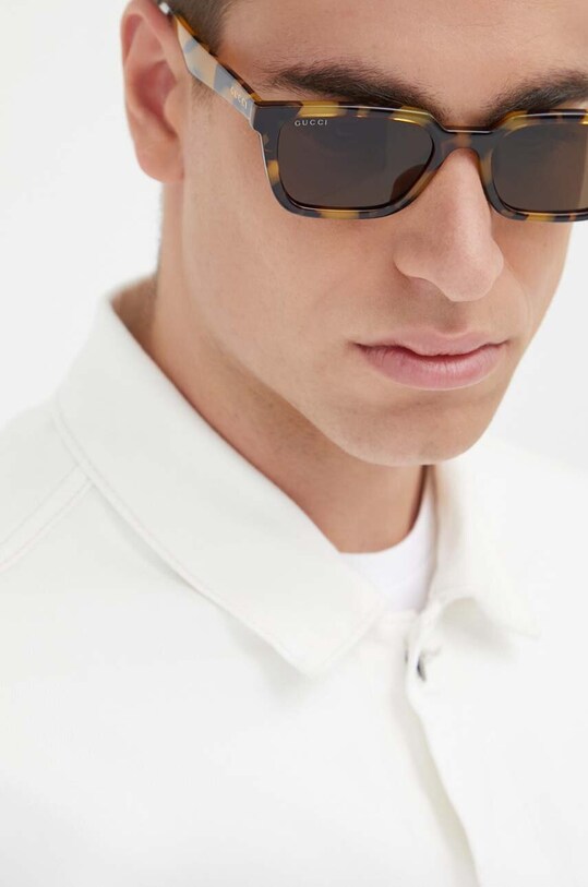 Gucci okulary przeciwsłoneczne jednolita żółty GG1539S