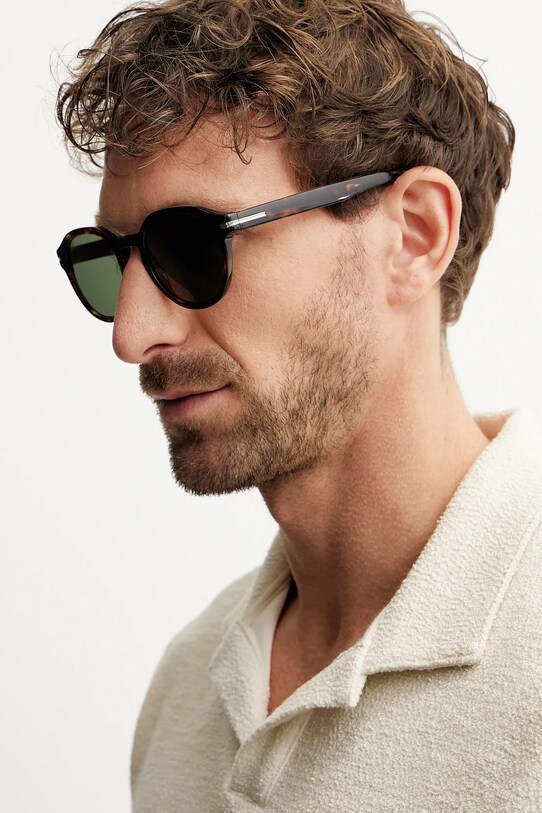 BOSS ochelari de soare rotund negru BOSS.1721/S