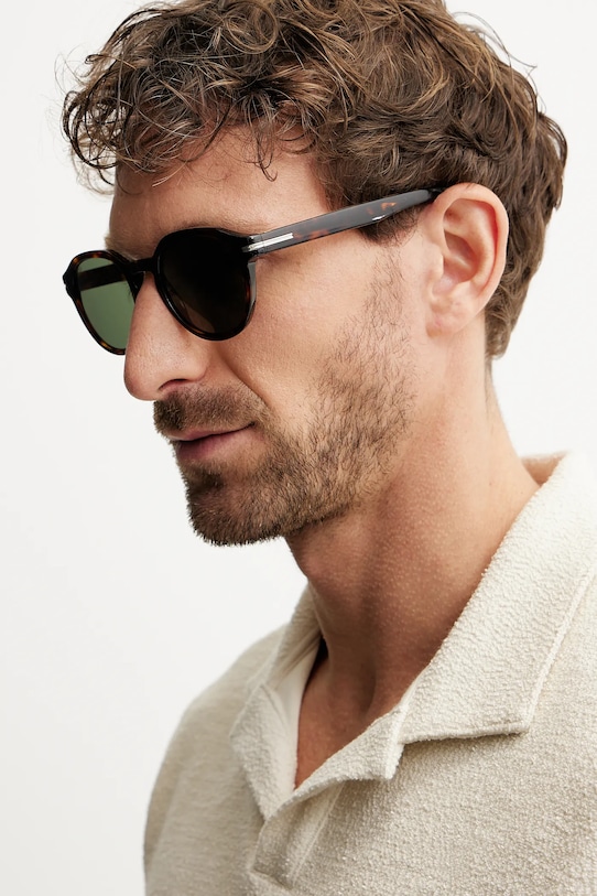 BOSS ochelari de soare rotund negru BOSS.1721/S