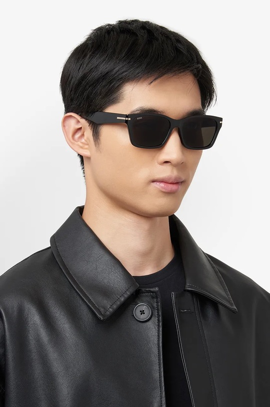 BOSS okulary przeciwsłoneczne męskie czarny BOSS.1739/F/SK.807.GLD