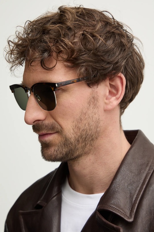 Saint Laurent ochelari de soare uniforme maro SL.108