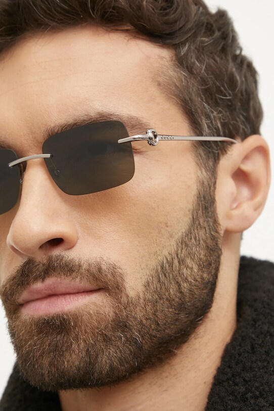 Gucci occhiali da sole a tinta unita argento GG1703S