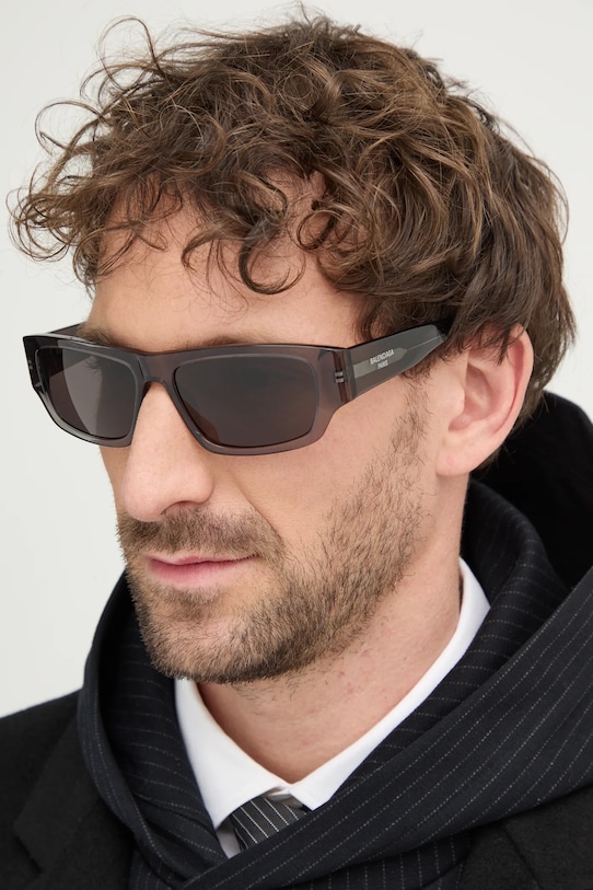 Солнцезащитные очки Balenciaga прямоугольные серый BB0366S