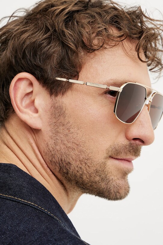 Alexander McQueen okulary przeciwsłoneczne AM0477S złoty