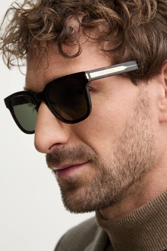 Saint Laurent ochelari de soare dreptunghiular maro SL.711