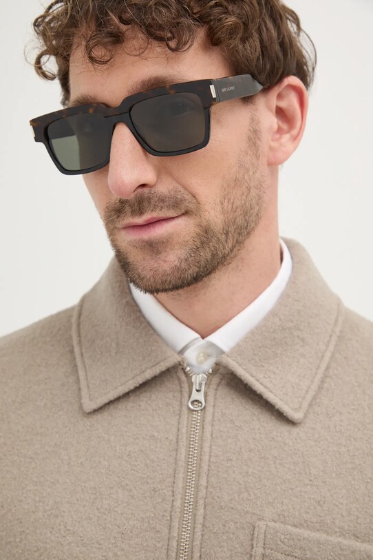Saint Laurent okulary przeciwsłoneczne prostokątne brązowy SL.732.VADIM