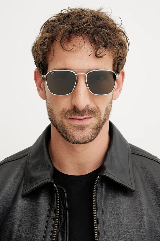 Gucci okulary przeciwsłoneczne jednolita srebrny GG1881S