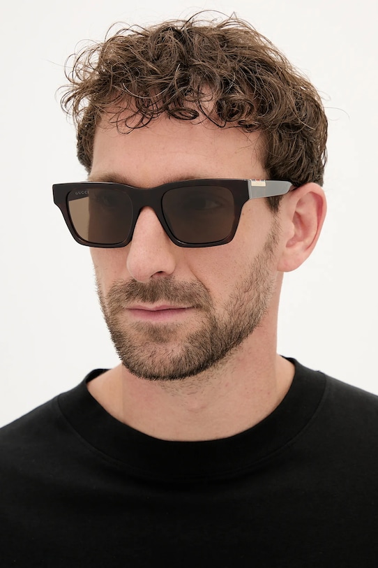 Γυαλιά ηλίου Gucci ορθογώνιο μαύρο GG1889S