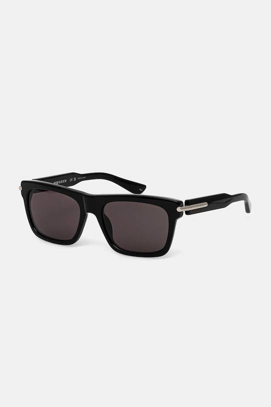 Alexander McQueen okulary przeciwsłoneczne prostokątne czarny AM0495S