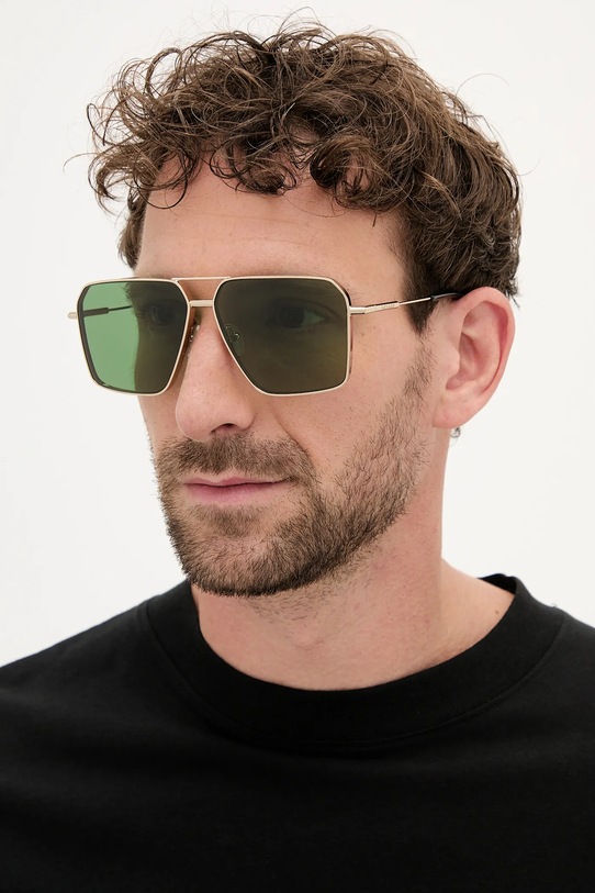 Alexander McQueen napszemüveg aviator arany AM0500S